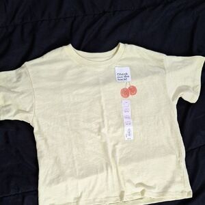 Kids Yellow T-Shirt with Cherry Design